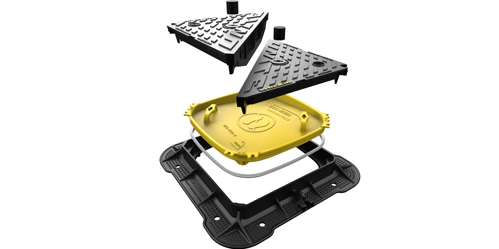 No leak sealing plate product render. Product yellow for illustrative purposes only