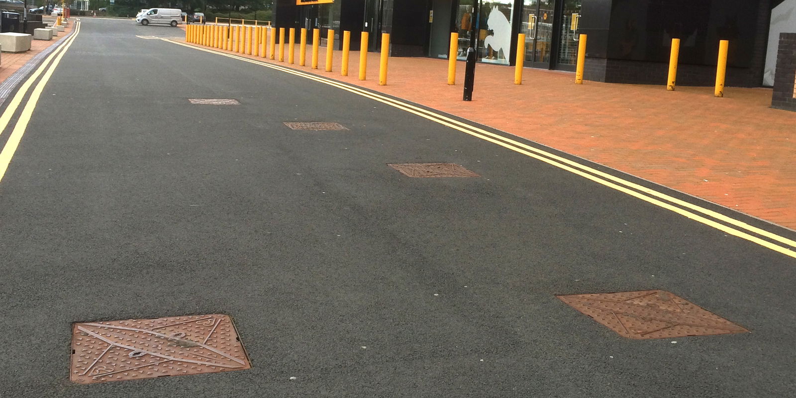 Oxidation formed on a manhole cover