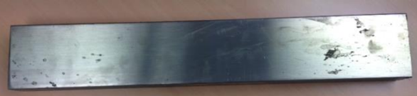 Stainless steel marked with oil/grease, droppings, general surface contamination