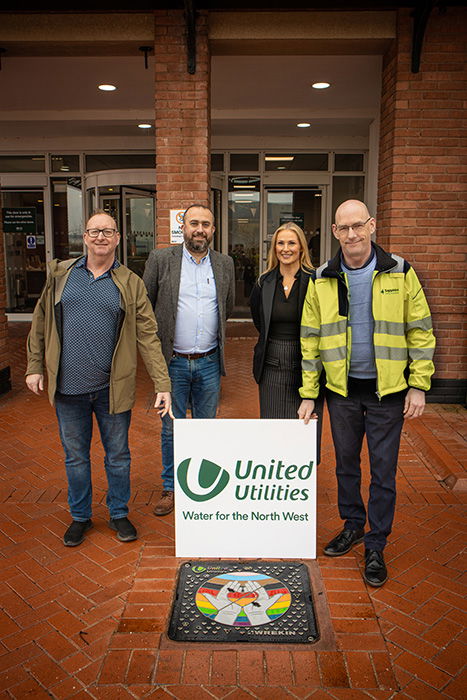 Sammy Nelson (UU), Dave Sanders (Wrekin Products), Kayleigh Comfort (Instarmac) and Mark Robinson (Sapphire Utilities)