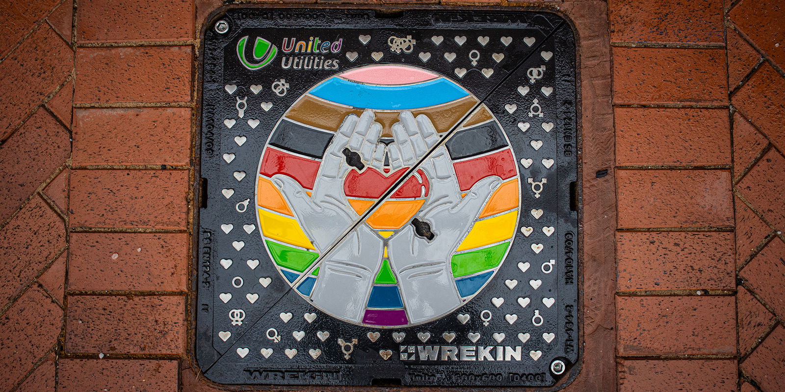 LGBTQ+ cover for United Utilities installed at their Head Quarters