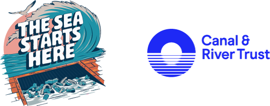 The Sea Starts Here and Canal & River Trust logos