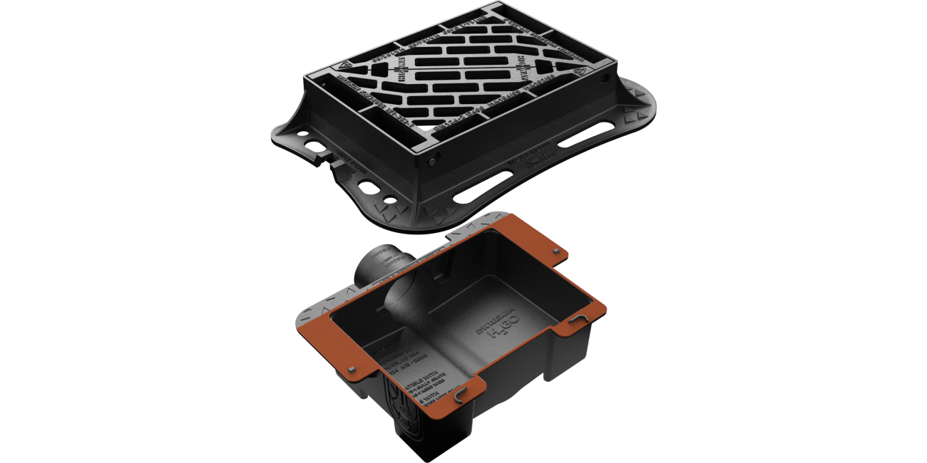 The Gully Grating is intended to be located on our Gully Chute Connector with a layer of UniPak bedding mortar between them.