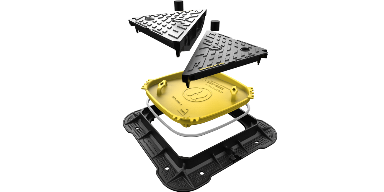 No leak sealing plate product render. Product yellow for illustrative purposes only