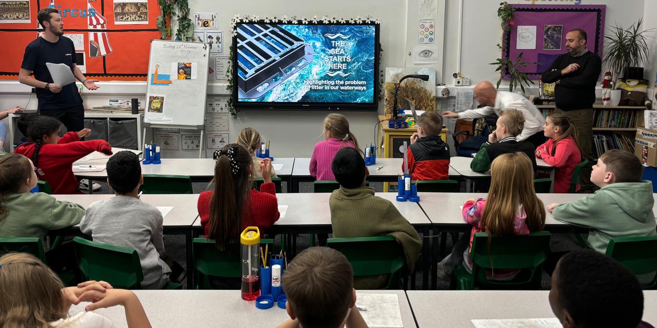 Classroom learning about The Sea Starts Here