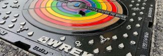 Bespoke LGBTQ+ Unite manhole cover