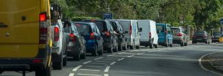 Traffic on a busy London road