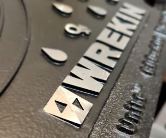 Wrekin logo on a manhole cover