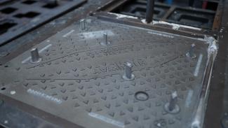 Wrekin Highway manhole cover pattern in manufacturing